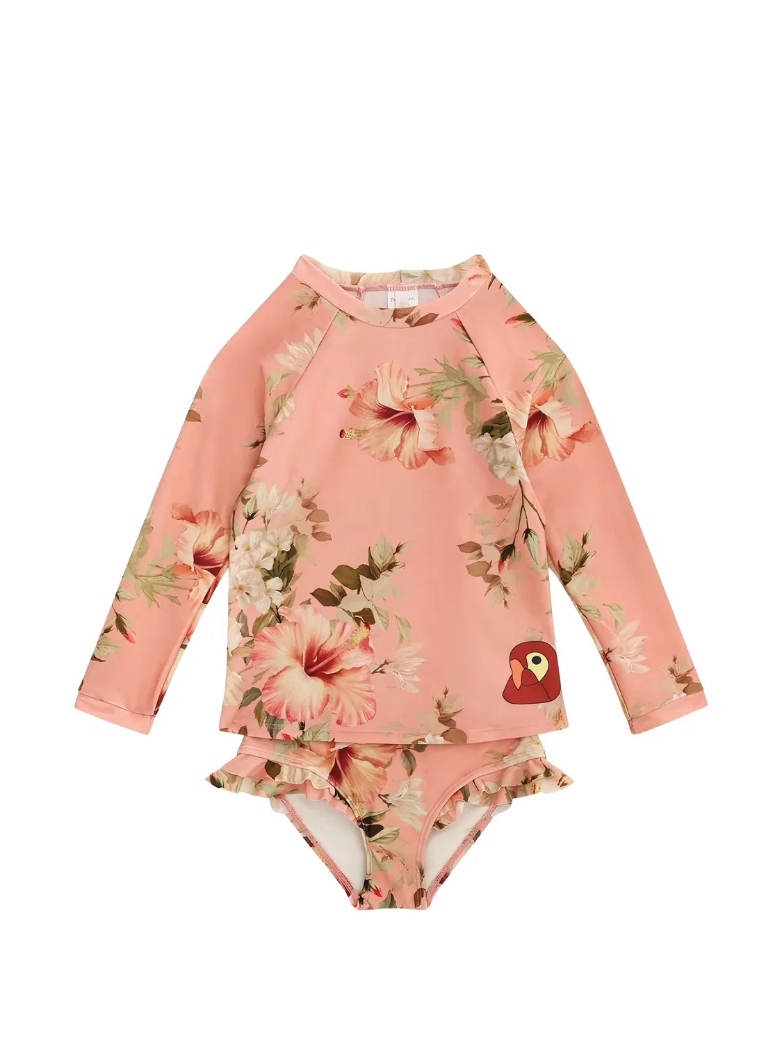 Рубашка Mahon с оборками и цветочным принтом Zimmermann Kids, розовый