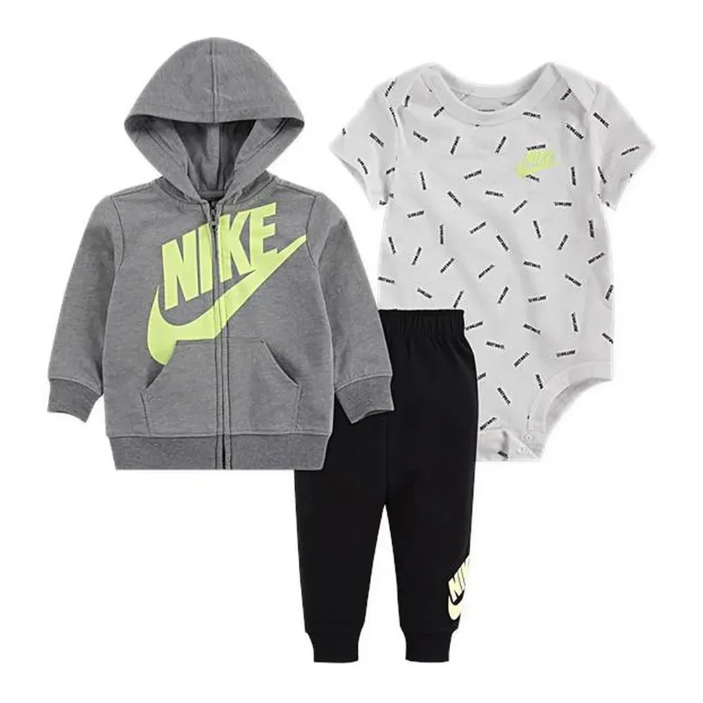Боди с коротким рукавом Just Do It Toss Nike, комплект 3 шт, серый