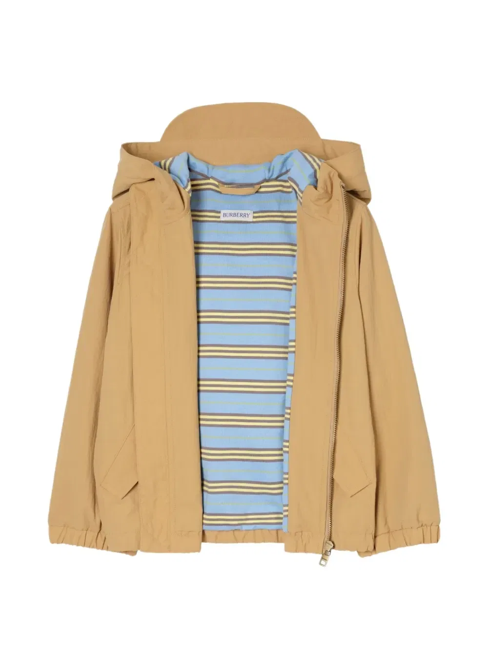 Куртка с капюшоном Burberry Kids, бежевый — фото 2
