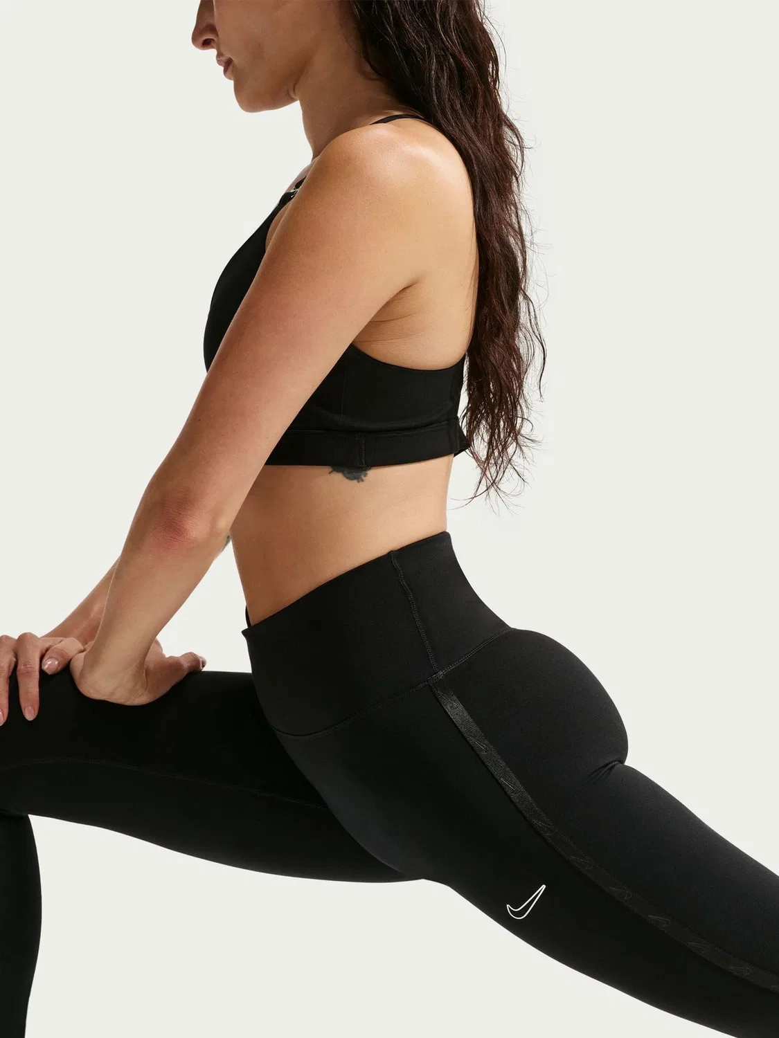Леггинсы Nike One Dri-FIT, высокие, черные — фото 3