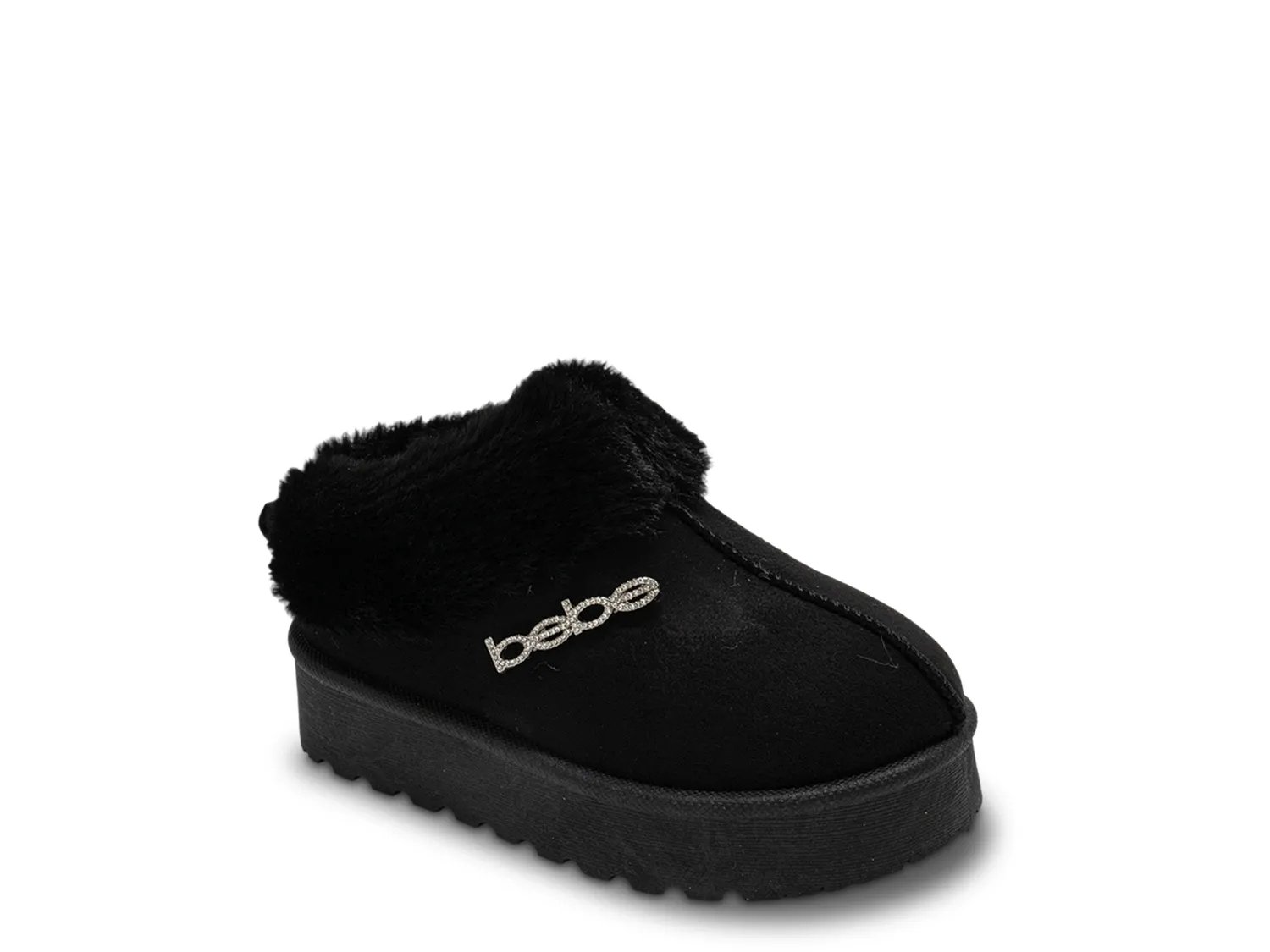 

Тапочки bebe Sheryl Platform Clog - Kids', черный