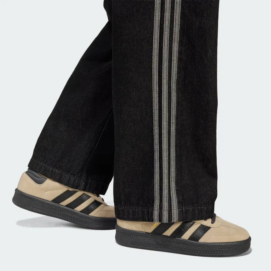 Спортивные брюки из денима Firebird Denim Track Pants adidas, Черный — фото 4