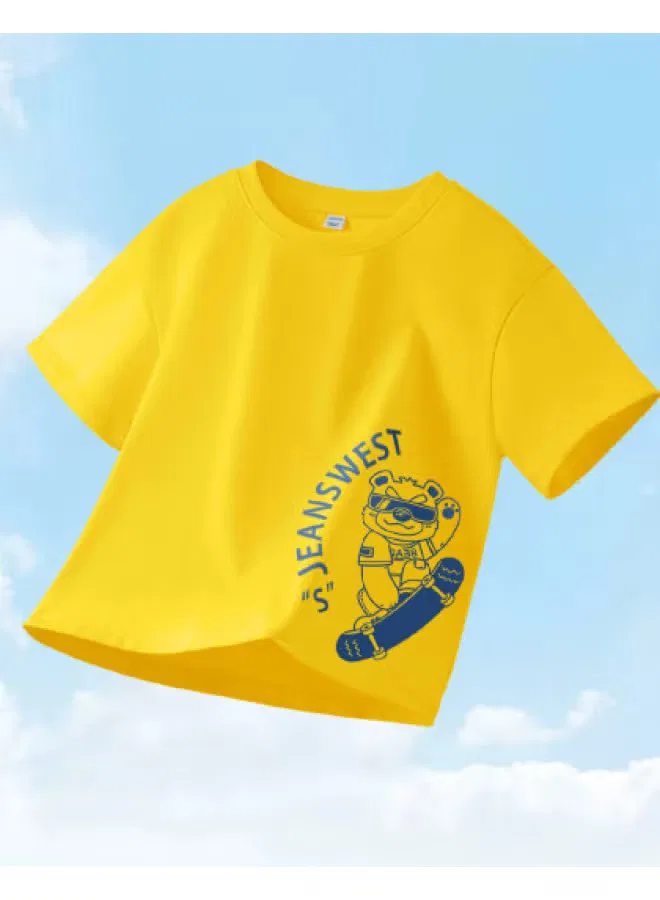 Футболка с коротким рукавом хлопковая для мальчиков Jeanswest, желтый