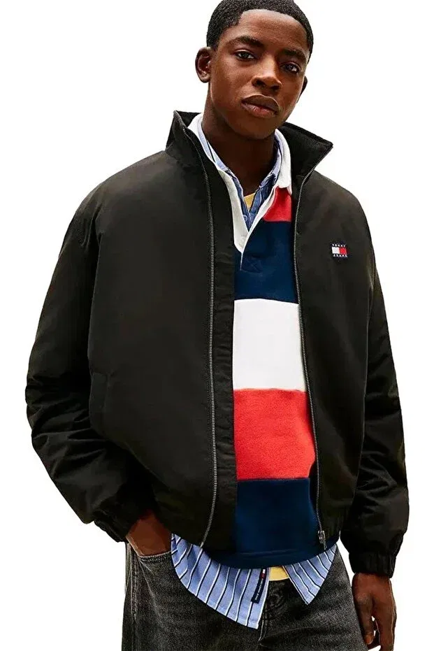 Мужское пальто с принтом Tommy Hilfiger, Black