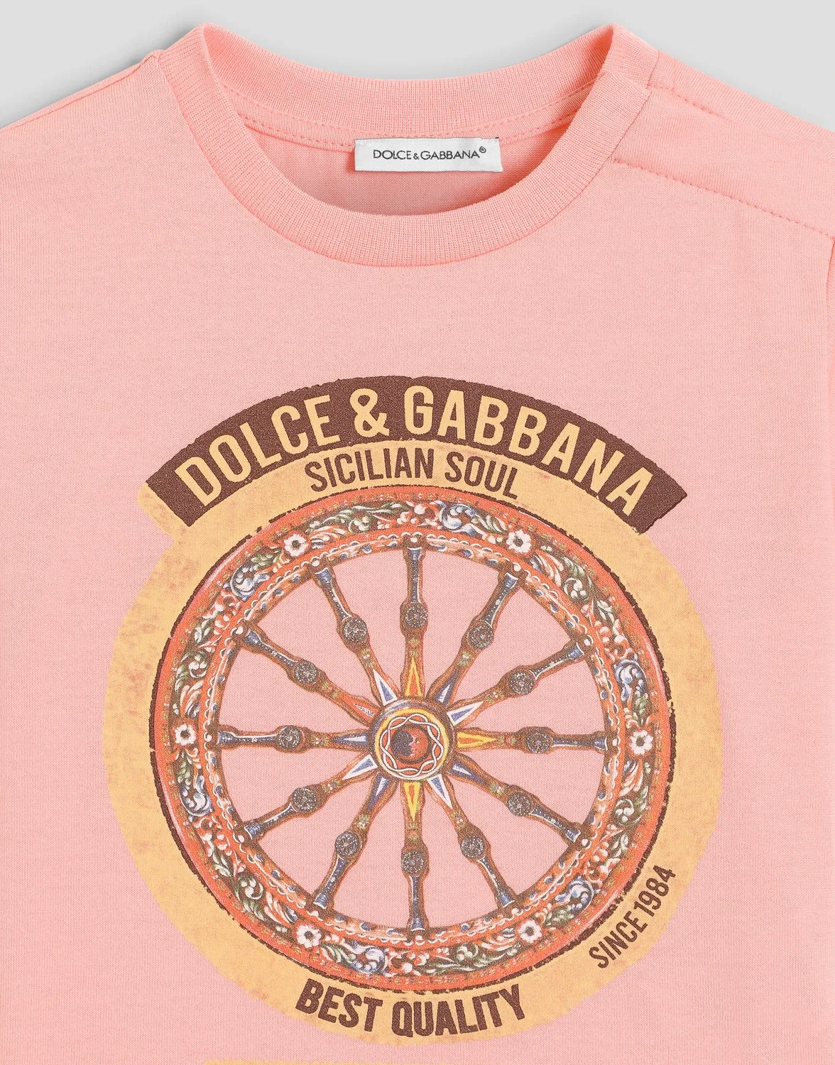 Джерси-футболка с принтом DOLCE & GABBANA, розовый — фото 4
