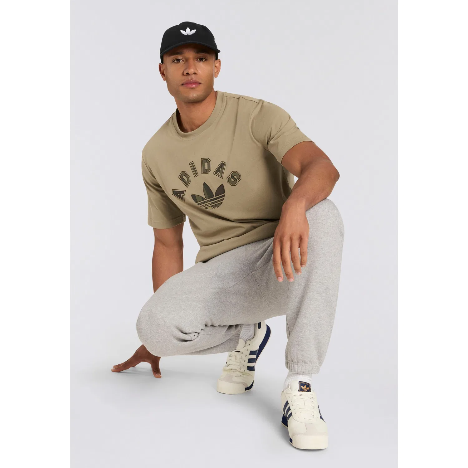 Мужская футболка с принтом в клетку Adidas Originals, Orbit Green — фото 2