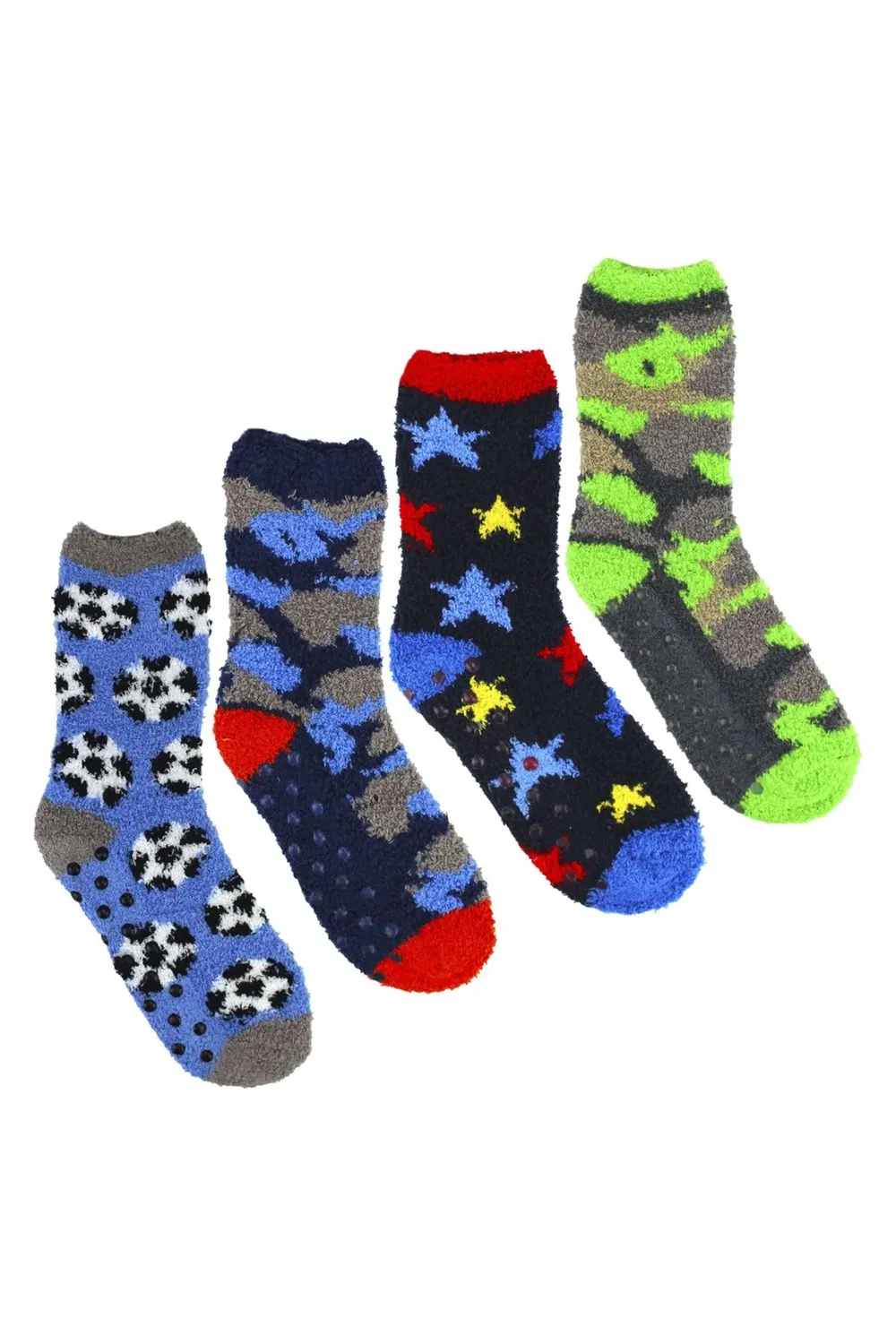 Комплект из 4 пар тапочек-носков с нескользящей подошвой Sock Snob, Blue — фото 3