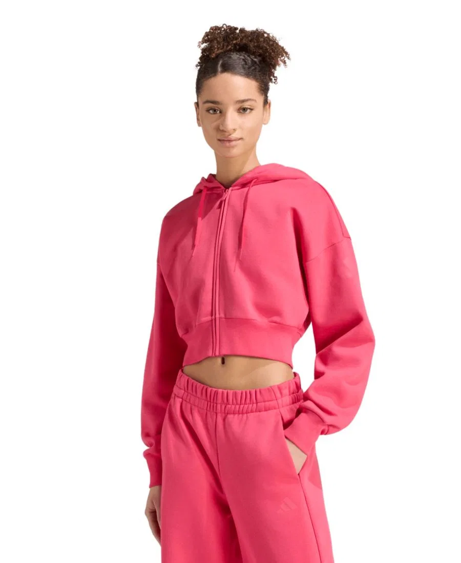 Женская куртка-худи на молнии Essentials Contemporary Fleece Full-Zip Hooded Jacket adidas, Power Pink