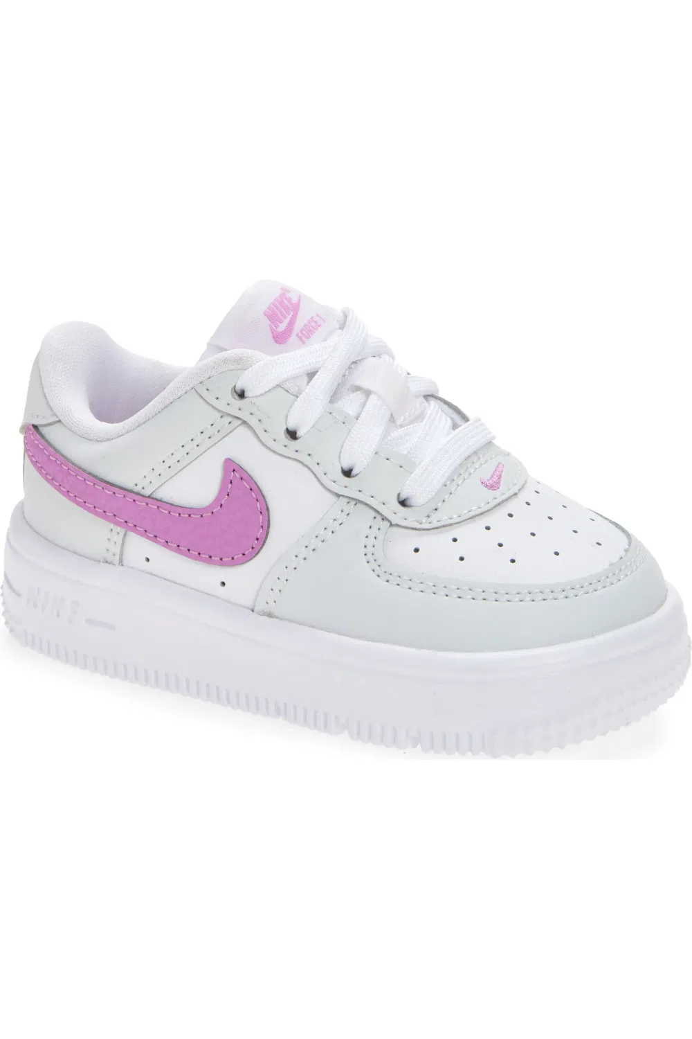 Детские кроссовки баскетбольные Air Force 1 Nike, White/Magenta/Off White