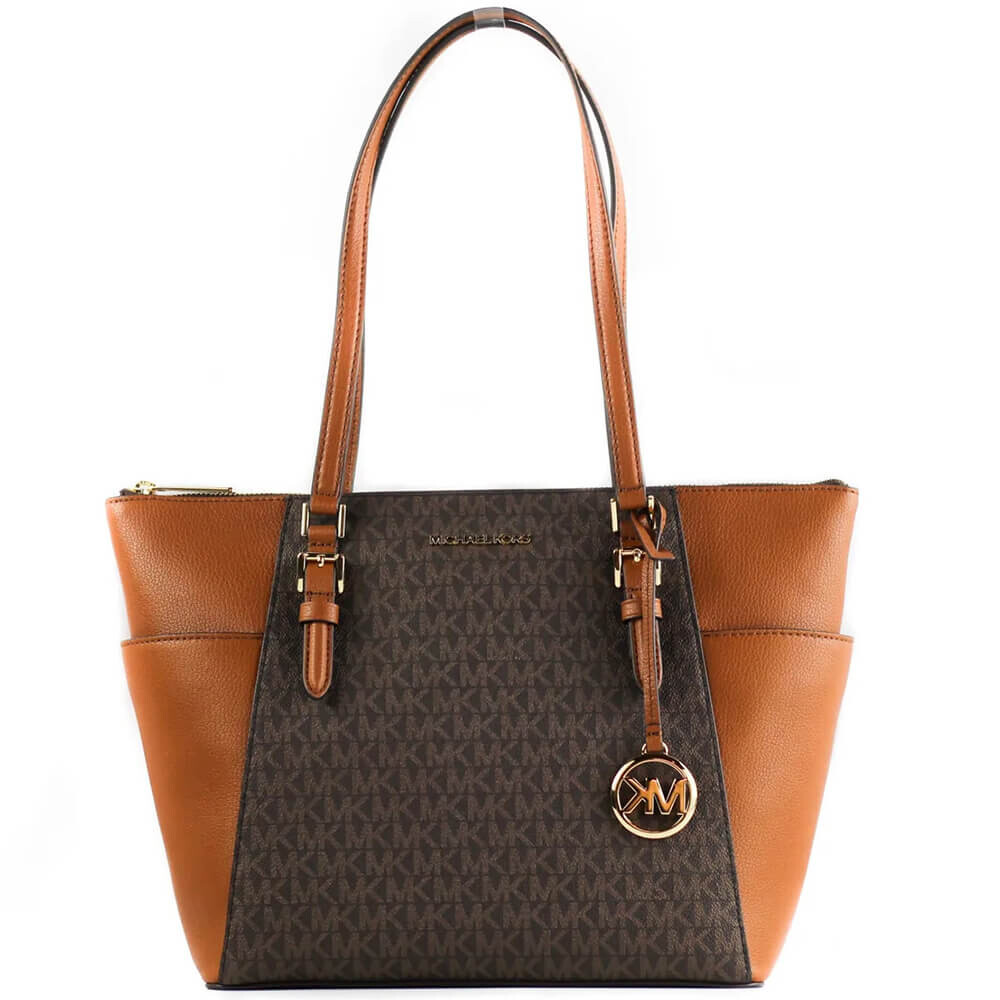 

Сумка-тоут Michael Kors Charlotte Signature, коричневый