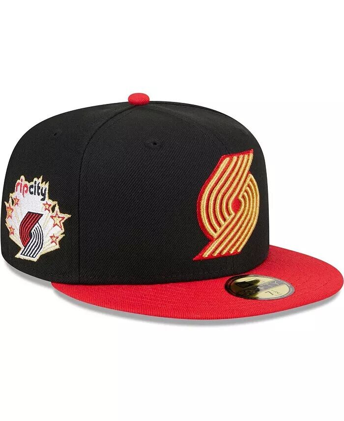 

Мужская черная/красная кепка Portland Trail Blazers Gameday Gold Pop Stars 59FIFTY New Era, черный