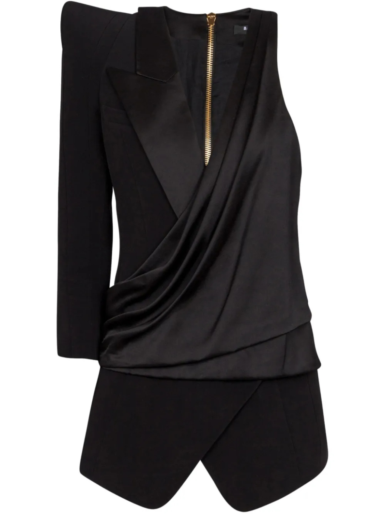 

Balmain топ асимметричного кроя, черный