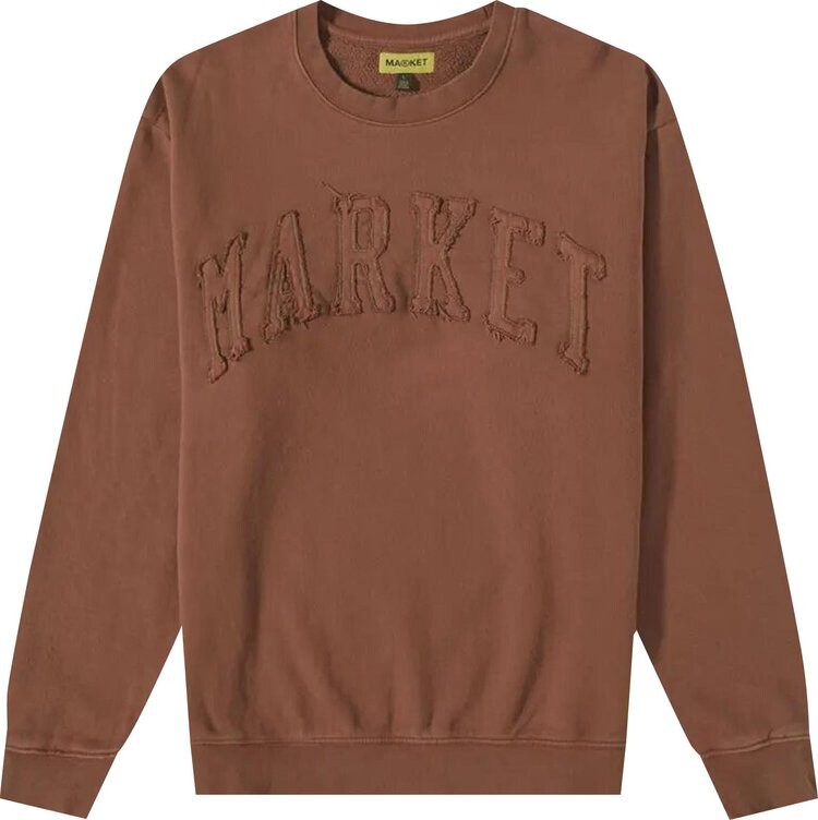 

Толстовка Market Vintage Wash Crewneck 'Bark', коричневый