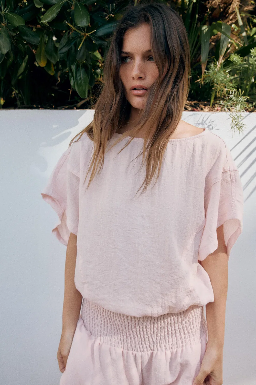 Рубашка-накидка с регулируемым низом ZARA, Light Pink — фото 2