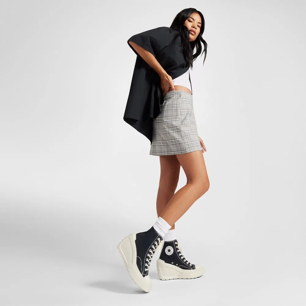 Детские кроссовки на платформе Converse Chuck 70 De Luxe Wedge, Black — фото 2
