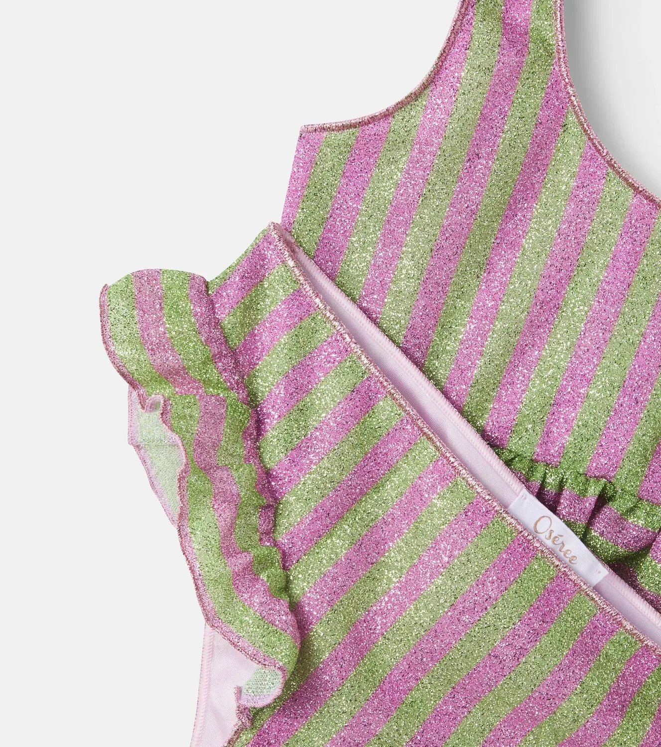 Комплект бикини с оборками Osemini Lumière Oseree Kids, Lime Pink — фото 3