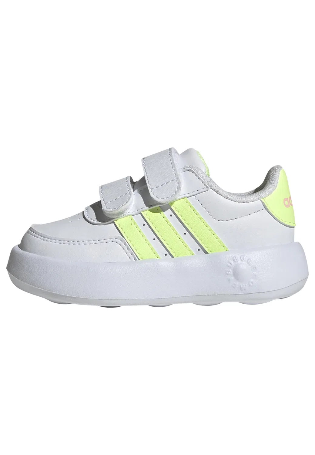 Детские кроссовки для мальчиков с липучкой Breaknet 2.0 Adidas, Ftwr White Pure Sulfur Beam Pink