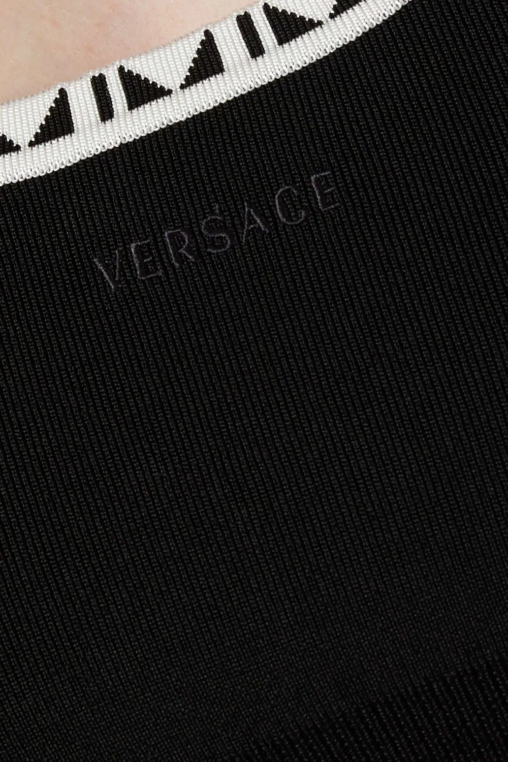 Топ укороченный с жаккардовой отделкой Versace — фото 4