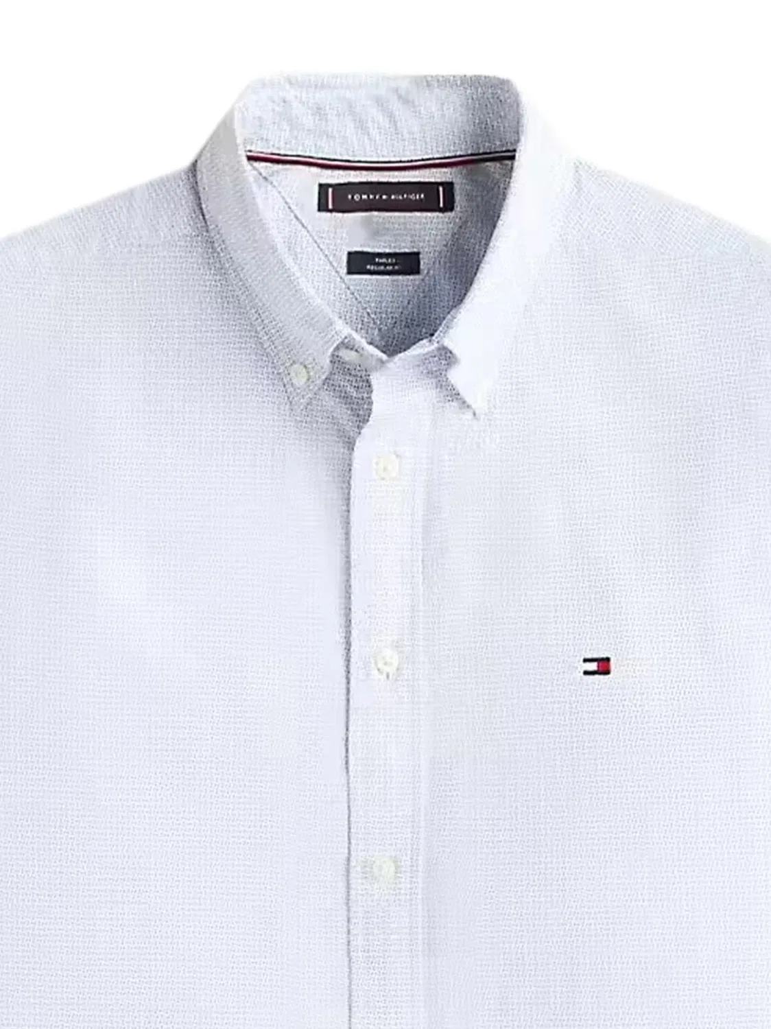 Рубашка из хлопка синяя Tommy Hilfiger, синий — фото 2