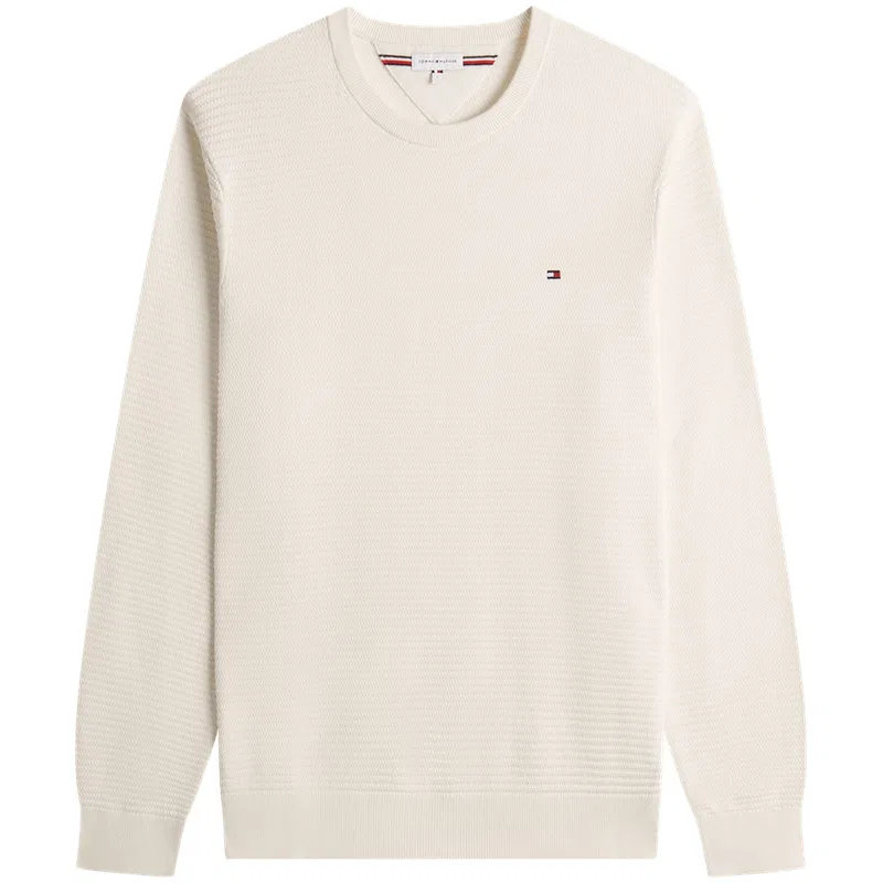 Мужской свитер с круглым вырезом Ecru Z00 Tommy Hilfiger