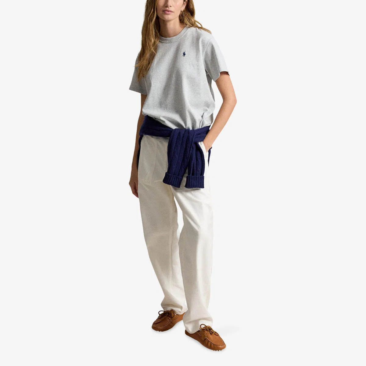 Футболка из хлопкового трикотажа с вышитым логотипом Polo Ralph Lauren, серый — фото 2