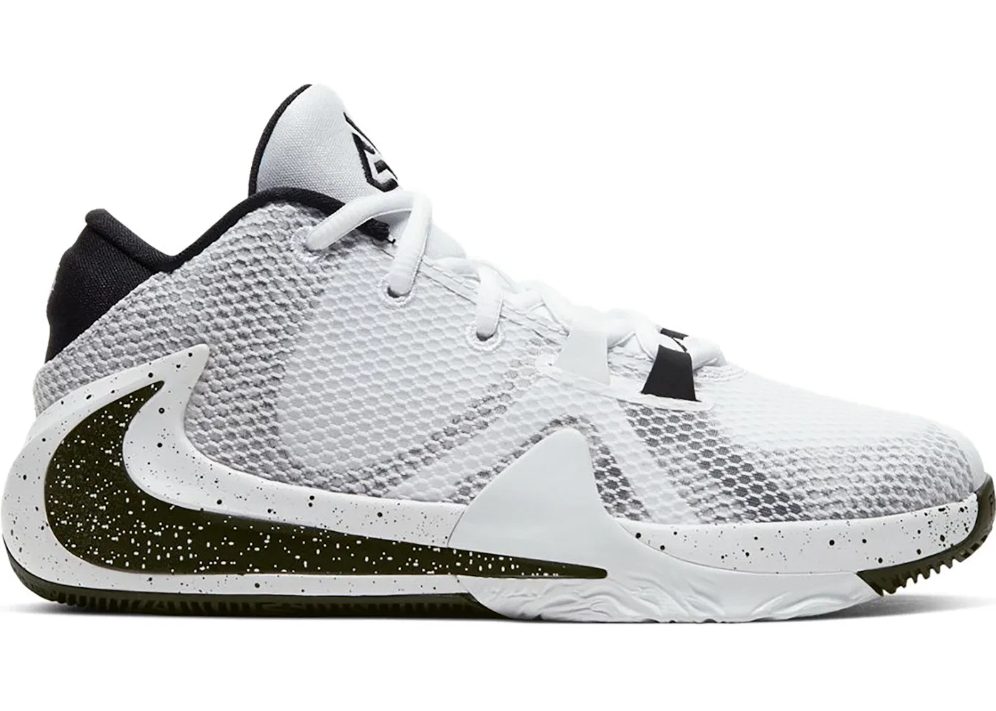 Детские кроссовки для мальчиков баскетбольные Nike Zoom Freak 1 Nike, White/White-Black
