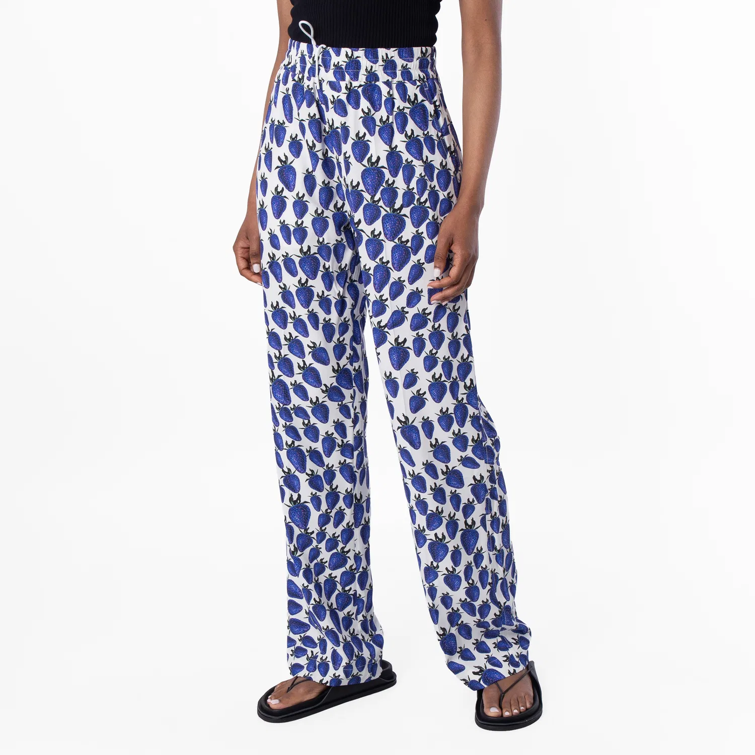 Брюки с принтом All Over Strawberry Graphic Print Burberry, Knight Ip Pattern — фото 3