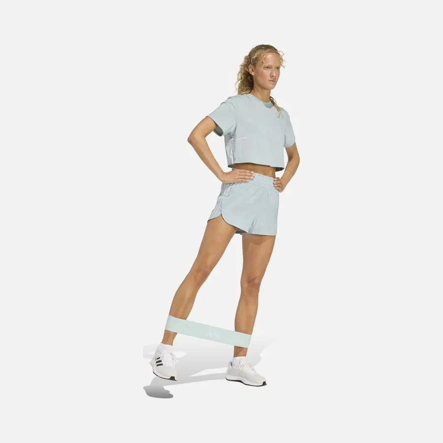 Женская футболка с принтом Climacool Primelift Graphic Crop adidas, Черный — фото 3