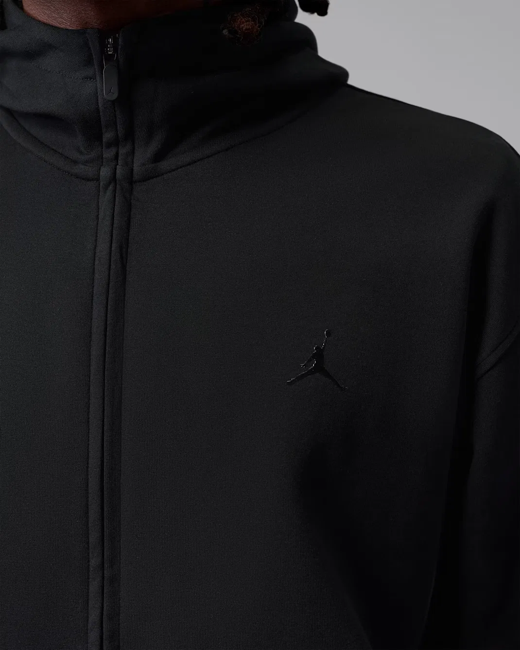 Мужская толстовка на молнии Dri-FIT Jordan Sport Hoop Fleece, Black — фото 4