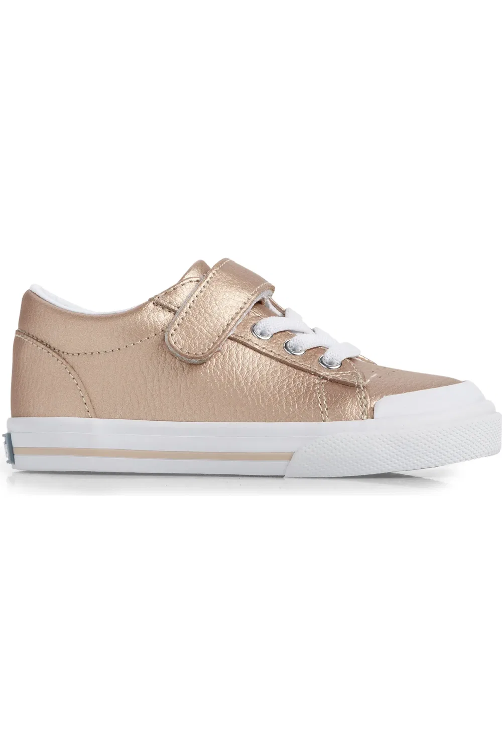 Детские кроссовки на липучке с поддержкой свода стопы Reese Footmates, Rose Gold Leather — фото 3