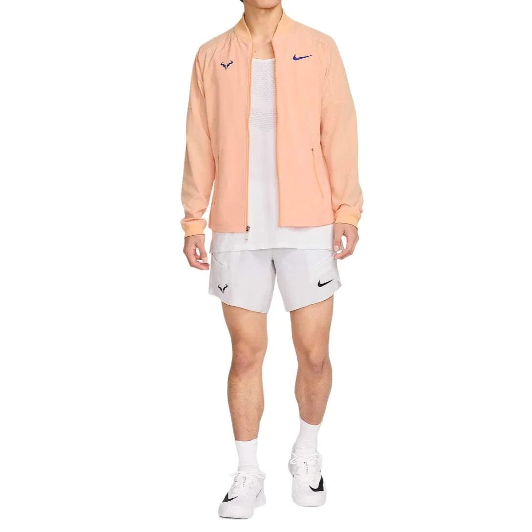 Мужская куртка с длинным рукавом Dri FIT Rafa Nike, Orange Chalk/Midnight — фото 4