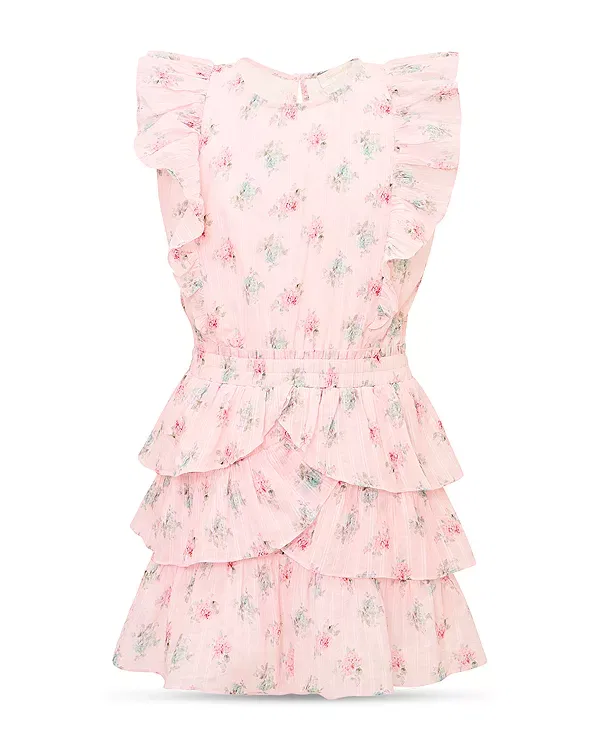 Детское платье для девочек с принтом Decker Tween Dress LoveShackFancy, Eau De Rose