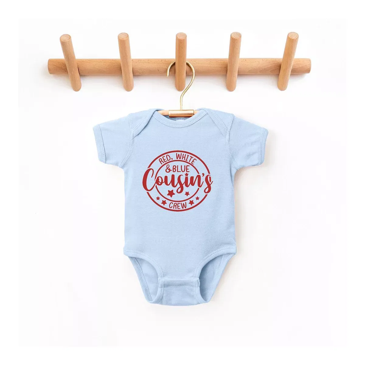 Детское боди с коротким рукавом Cousin's Crew The Juniper Shop, Light Blue