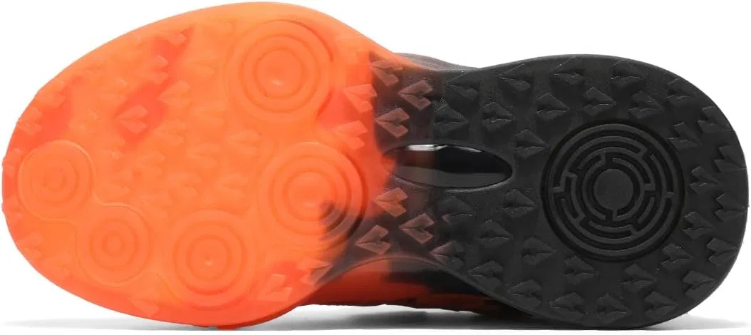 Детские кроссовки для мальчиков дышащие с липучкой GLYGML, Black/Orange — фото 4