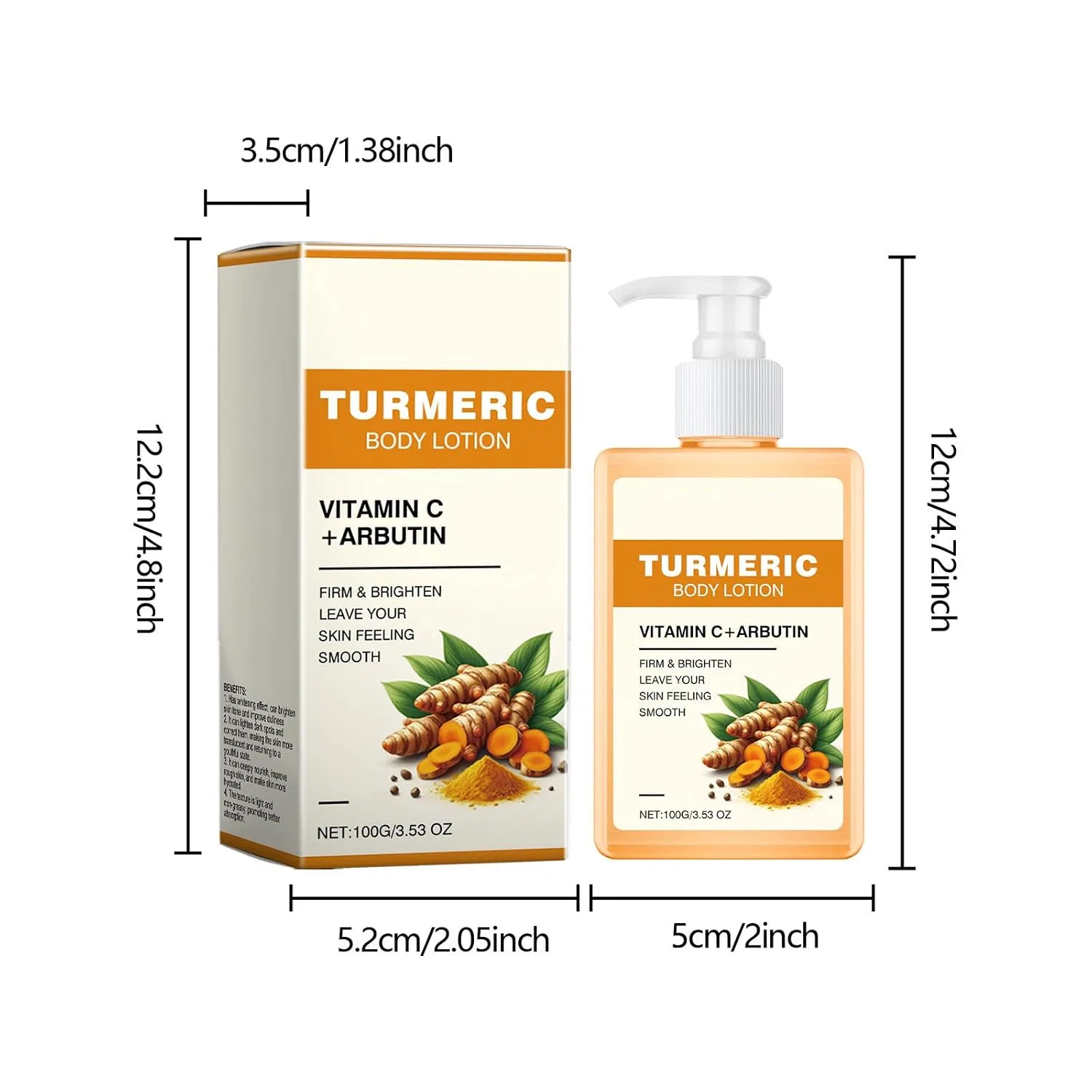 Крем для тела Turmeric с витамином C, увлажняющий, QPJUVC, 150 г — фото 3
