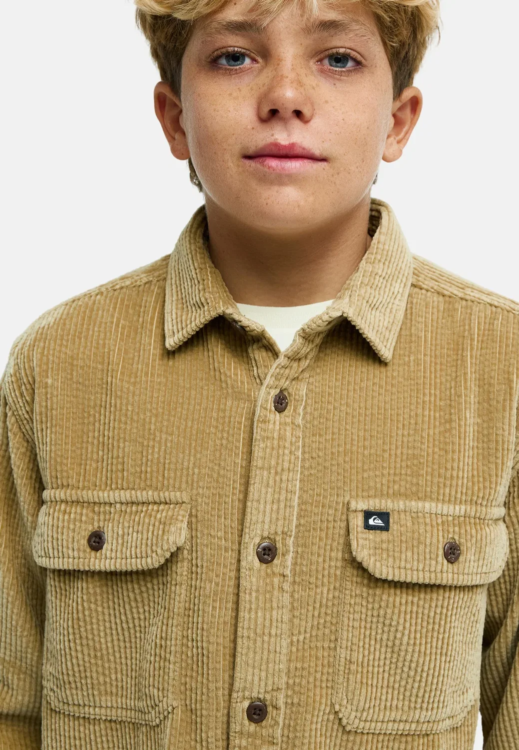 Шнур Venture - cordhemd für jungen 8-16 - рубашка Quiksilver, Light-Brown — фото 4