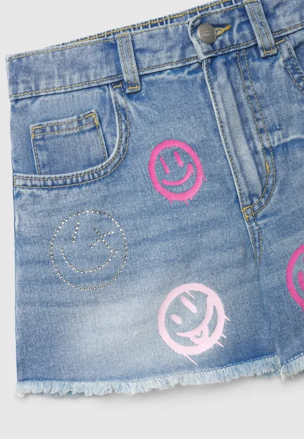 Шорты джинсовые Corto stampa Terranova, Blu Denim Medio, синий — фото 3