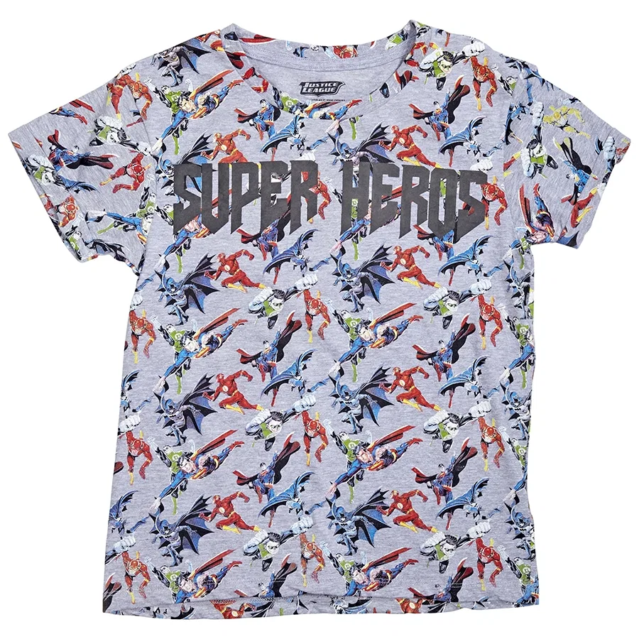 Футболка с принтом Little Eleven Paris DC Super Heros Graphic T-Shirt Eleven Paris, Gray