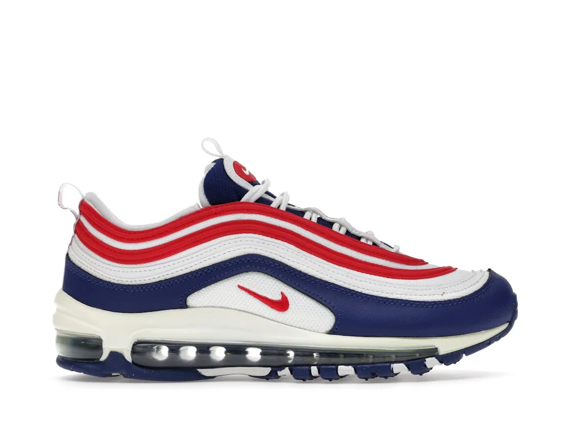 Детские кроссовки Lifestyle Nike Air Max 97, White/University Red-Game Royal