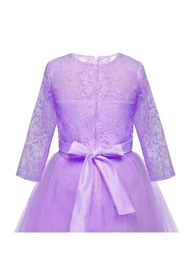 Детское платье для девочек кружевное с длинным рукавом Mashotrend, Multicolor — фото 4