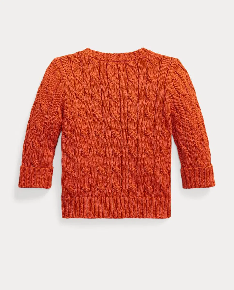Детский джемпер из хлопка, Unisex Punto Ochos, Polo Ralph Lauren, оранжевый — фото 2