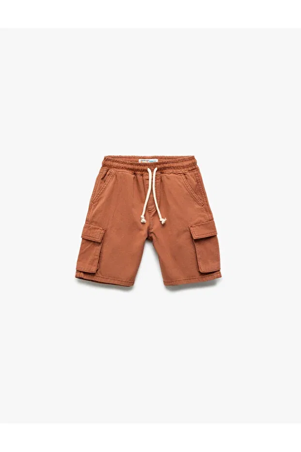 Детские шорты для мальчиков джинсовые Boy'S denim&canvas shorts 5skb40020td Koton, Orange — фото 3