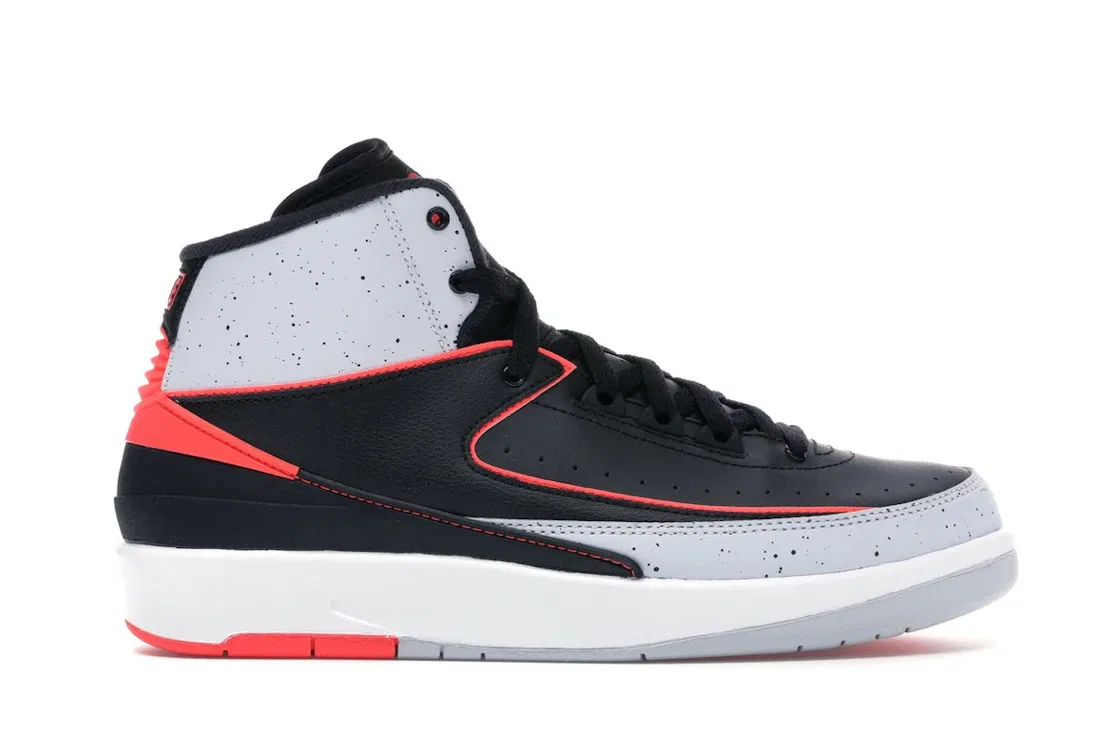 Детские кроссовки lifestyle с моделью Jordan 2 Retro Jordan, Black / Infrared 23-Pure Platinum-White