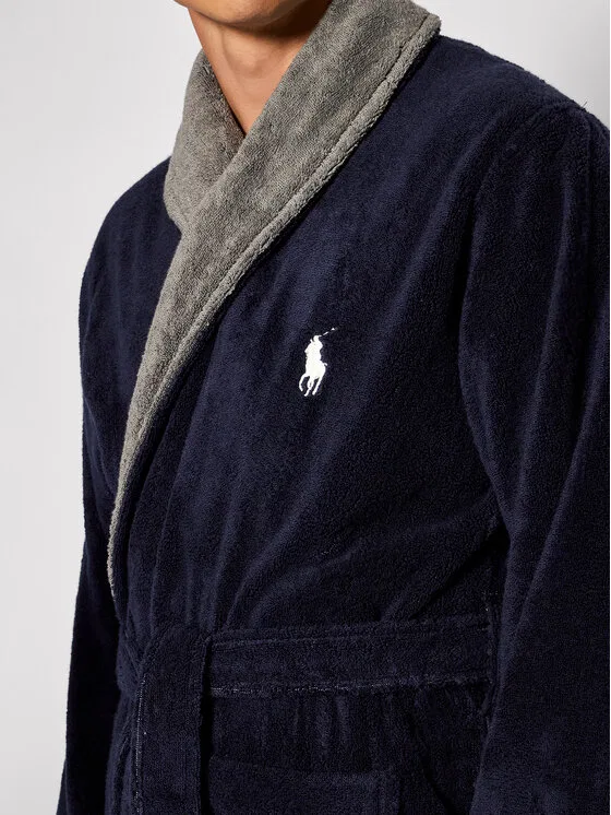 Халат Polo Ralph Lauren, темно-синий — фото 2