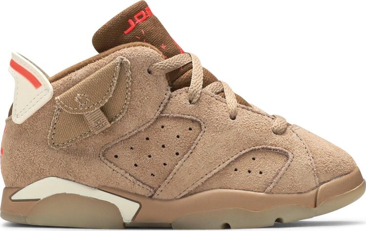 

Кроссовки Travis Scott x Air Jordan 6 Retro TD British Khaki, загар
