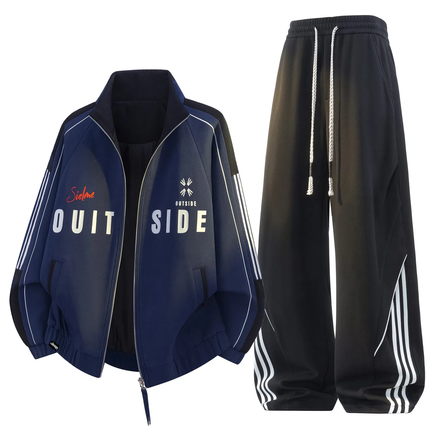 Детский спортивный комплект с воротником-стойкой, модель Stand Collar Moderate, Jeep, Black — фото 4
