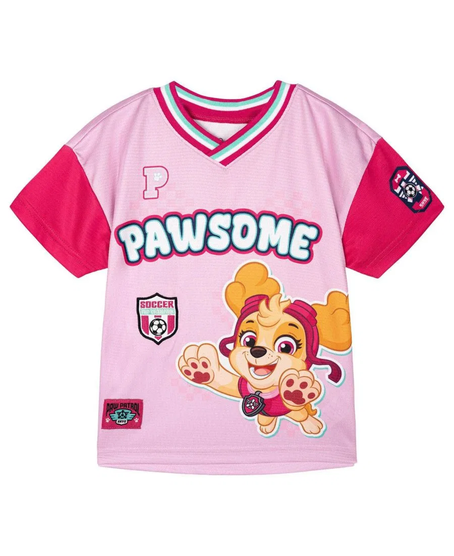 Детская футболка с длинным рукавом с принтом PAW Patrol, модель Athletic Short Sleeve Tee Paw Patrol, Dark Pink Skye