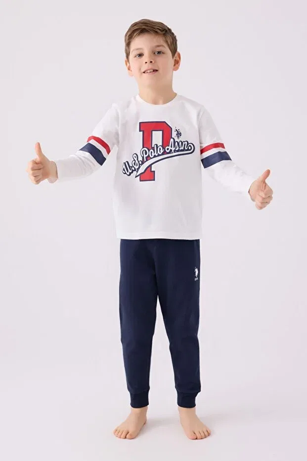 Детский спортивный комплект для мальчиков с принтом U.S. Polo Assn., Navy Blue-90985