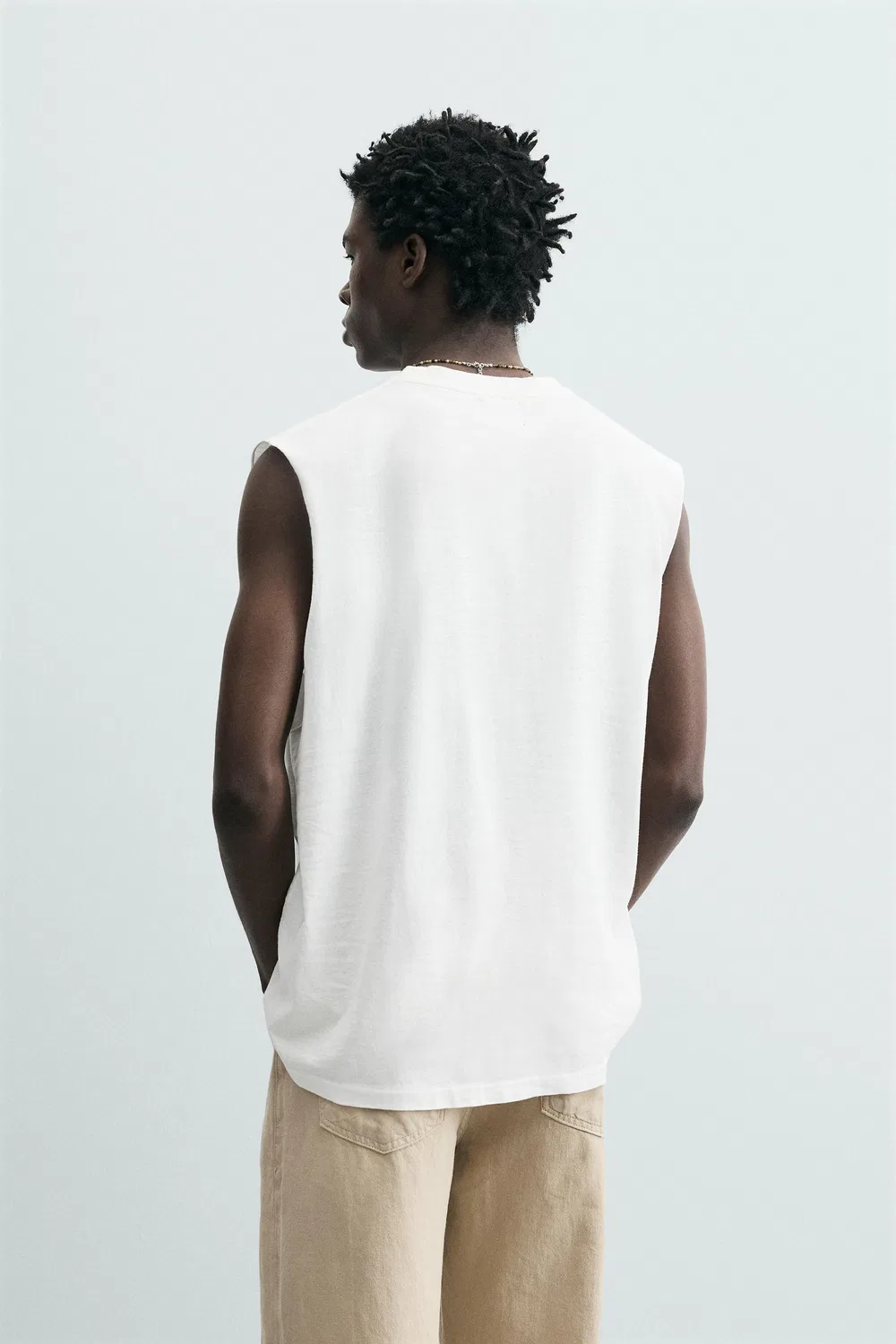 Легкая майка свободного кроя ZARA, White — фото 3