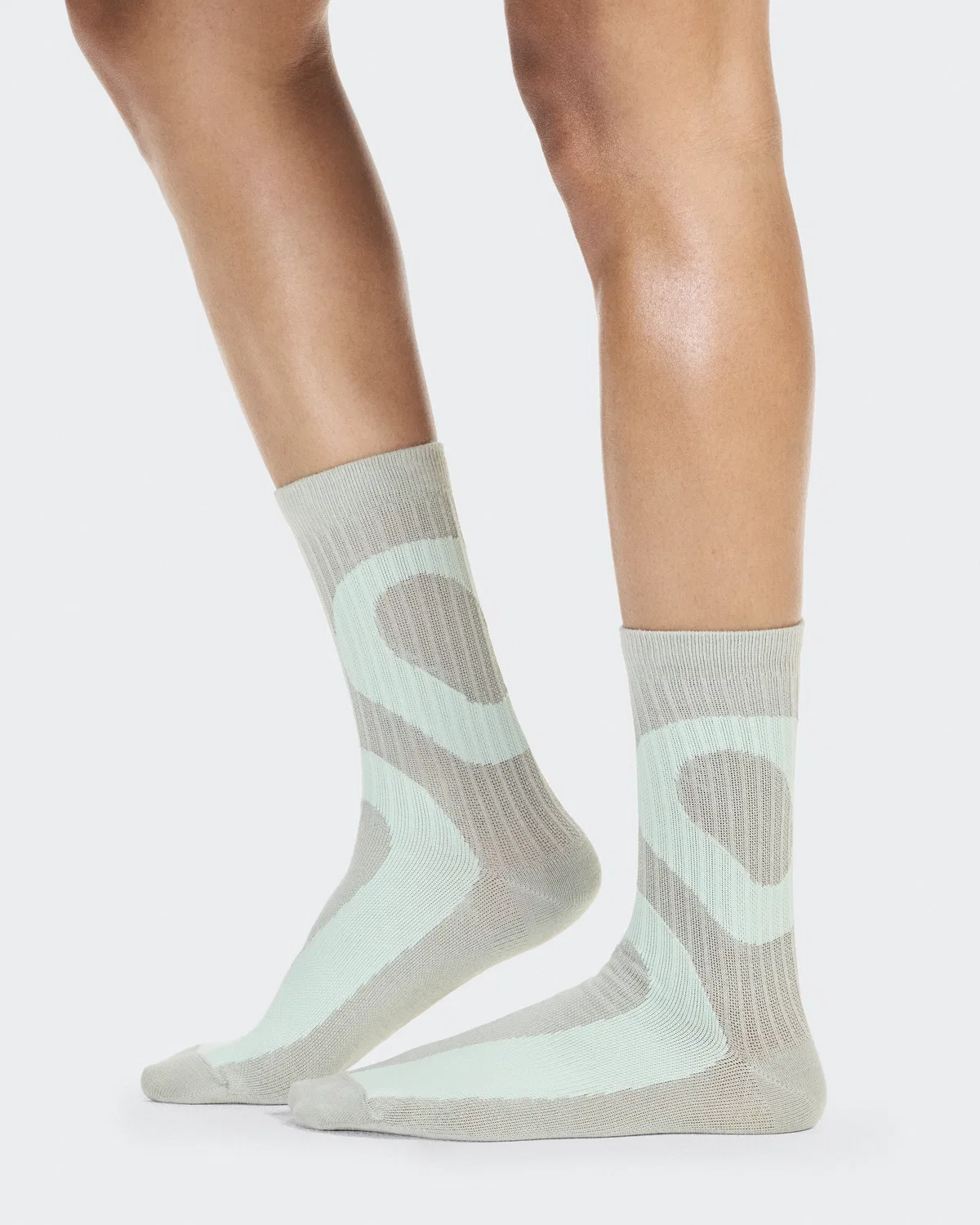 Детские носки с архитектурной поддержкой, комплект из двух пар, Liquid Logo Sock High, On, Ivory Tin — фото 3